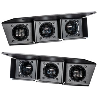 2021-2024 Ford Bronco Triple LED Fog Light Kit for Steel Bumper