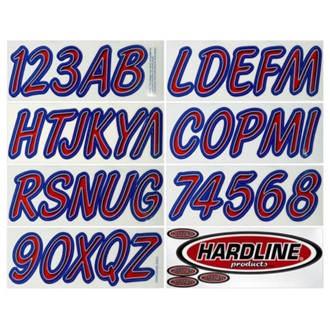 Boat Lettering Registration Kit 3 in. - 400 Red/Purple