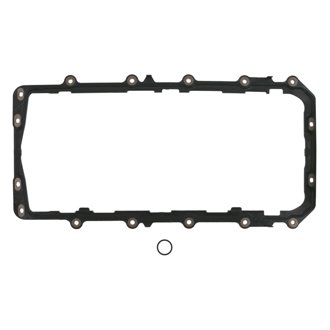 Engine Oil Pan Gasket Set Molded Rubber With Rigid Carrier And Compression Limiters