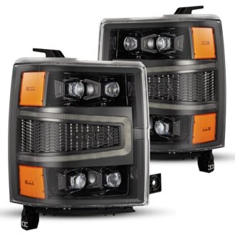 04-15 Chevy 1500 NOVA-Series LED Proj Headlights Alpha BL w/Activ Light/Seq Signal & SB DRL