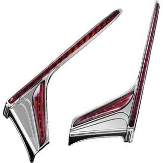 L.E.D. Vertical Rear Light Strips 12-17 GL1800 Chrome Red Lens