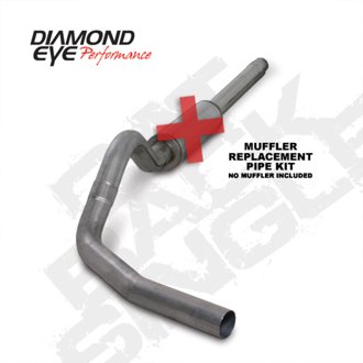 Diamond Eye KIT 4in Catback Single SS: 94-97 FORD 7.3L F250/F350 PWRSTROKE