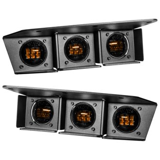2021-2024 Ford Bronco Triple LED Fog Light Kit for Steel Bumper