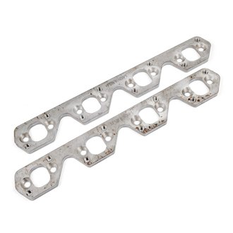 SBF Wide Rectangular Port Header Adapter 304SS Exhaust Flanges 1-7/8in-2in Primaries