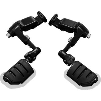Ergo Iii Adjustable Mount With Trident Dually Iso Pegs Gloss Black