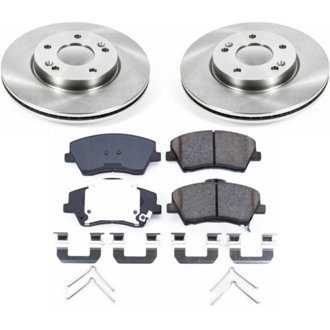 Oe Stock Replacement Low-Dust Ceramic Brake Pad And Rotor Kit
