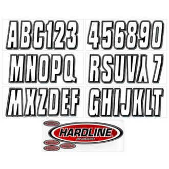 Boat Lettering Registration Kit 3 in. - 320 Silver/Black
