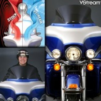 96-13 Harley-Davidson FLHT/FLHX/FLHTK Touring/Tri-Glide VS Low Windshield-Tinted