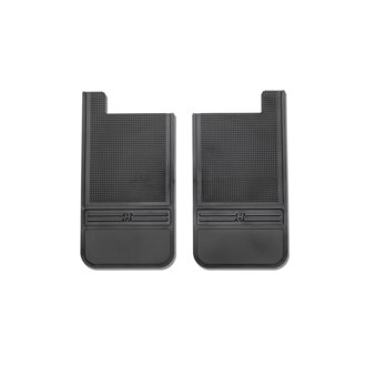 Universal 12in Wide Black Rubber Rear Mud Flaps w/o Weight