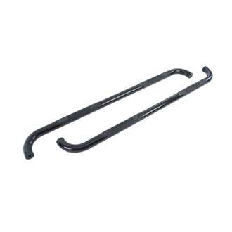 4000 Series Side Steps with Mounting Brackets Kit - Black Powder Coat