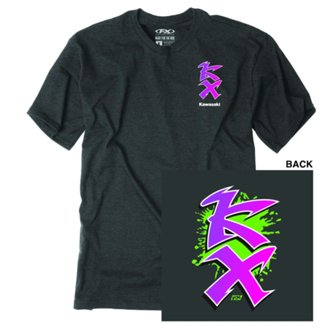 Kawasaki Retro Kx T-Shirt / Hthr Charcoal L