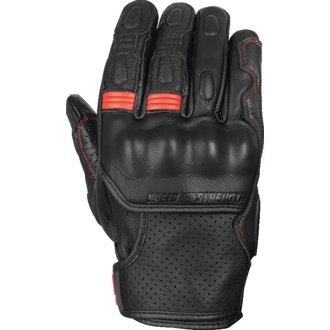 Twist Of Fate Leather Gloves Black/Red - Small