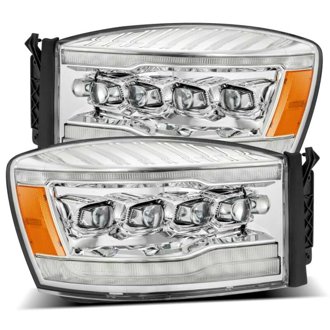 06-08 Dodge Ram 1500HD NOVA LED Proj Headlights Plank Style Blk w/Seq Signal/DRL/Amber LED