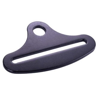 Long Reach Bolt On End Seat Belt Mounting Hardware / Fits 3 In. Belts / Forged Steel- Blk