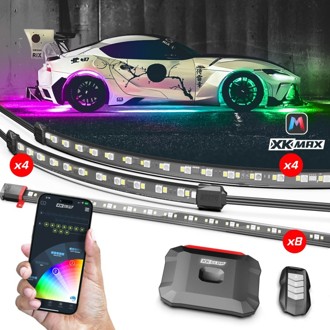 XKmax RGBW 16pc Addressable Car Underglow + Interior + Wheel Kit
