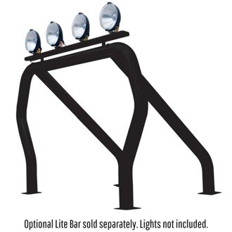 Bed Bars Complete Kit - Single Bar/Single Kicker (Between Wheel Wells) - Black