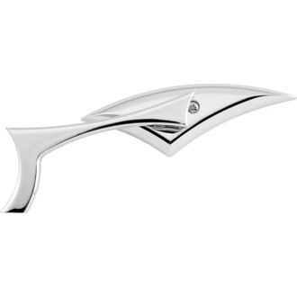 Sickle Mirrors w/10mm/Yam 10mm/HD Adapters - Pair - Aluminum/Chrome