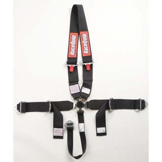 Black SFI CAMLOCK 5pt Dragster U Belt