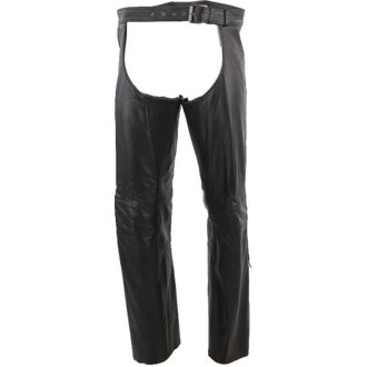 Leather By River Road Plains Leather Chaps Black - Small