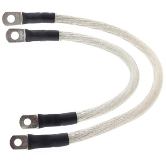 Racing 89-94 Harley-Davidson FXLR Low Rider Custom Battery Cable Kit Clear