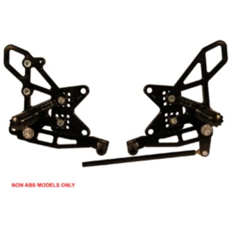 Vortex Racing 11-15 Kawasaki ZX-10R Ninja ZX1000 Rear Set- Black