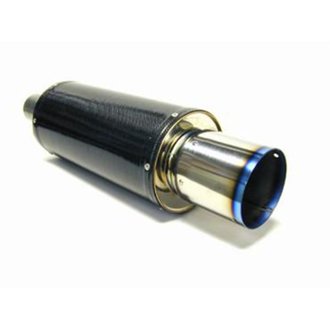 Universal Carbon-Ti Cat-back Exhaust - 170mm Shell/75mm Diameter