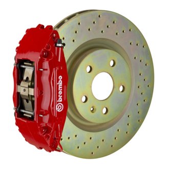 05-14 Mustang GT Excl non-ABS Equipped Fr GT BBK 4Pist Cast 2pc 355x32 1pc Rtr Drill-Red