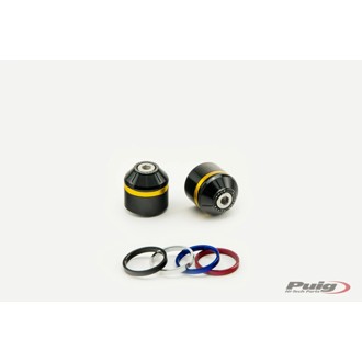 Short Bar End Weights With Rim Black