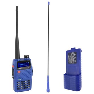 BUNDLE - Rugged V3 - Handheld Radio with Long Range Antenna and High Capacity Battery