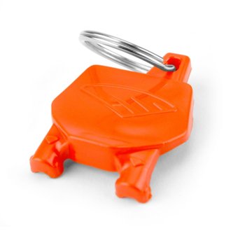 Key Ring With Number Plate - Orange