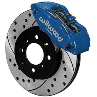 Wilwood DPHA Front Caliper & Rotor Kit Drilled Honda / Acura w/ 262mm OE Rotor - Competition Blue