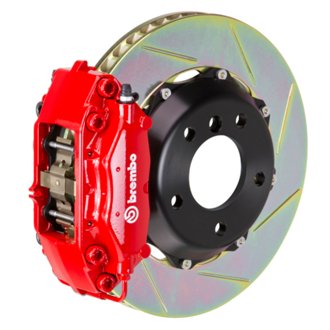 02-06 Mini Cooper Fr GT BBK 4Pis Cast 2pc 320x28 2pc Rotor Slotted Type1-Red