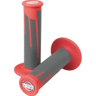 Full Diamond Clamp-On Grips - Red/Dark Gray