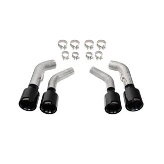 Corsa 2016-2024 Chevrolet Camaro SS / ZL1 Black Carbon Fiber 4.5in Twin Tip Kit