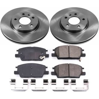 Oe Stock Replacement Low-Dust Ceramic Brake Pad And Rotor Kit