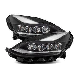 17-22 Tesla Model 3/20-23 Model Y NOVA-Series LED Proj Headlights Blk w/Actv Lgt & Seq.Sig