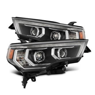 14-22 Toyota 4Runner LUXX-Series LED Proj Headlights Blk w/Actv Light & Seq. Sig + DRL