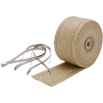 Dei Exhaust Wrap Kit - Pipe Wrap And Locking Tie - Tan