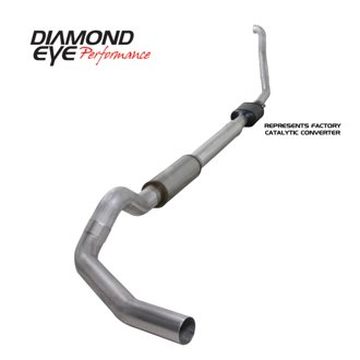 Diamond Eye KIT 5in Turbo Back SGL AL: 94-97 FORD 7.3L F250/F350 PWRSTROKE NFS W/ CARB EQUIV STDS