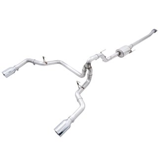 AWE 0FG Dual Split Rear Exhaust for '21+ Ford F-150 - 5" Chrome Tips