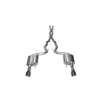 Corsa 2015-17 Ford Mustang GT Coupe 5.0L 3in Sport Cat-Back Exhaust Dual Rear Exit w/ Gun Metal Tips