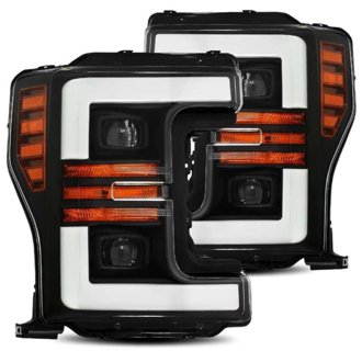 17-19 Ford F-250 SD PRO-Series Proj Headlight Plnk Style Matte Blk w/Activ Light/Seq Signal