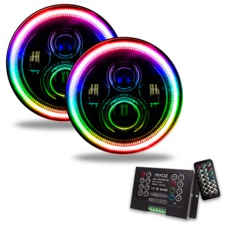 7" High Powered LED Headlights - Black Bezel