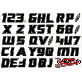 Boat Lettering Registration Installation Kit 3 in. - 900 Black