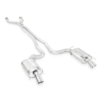 2009-15 Cadillac CTS-V Wagon 3in Catback System X-Pipe Chambered Mufflers 4in Tips
