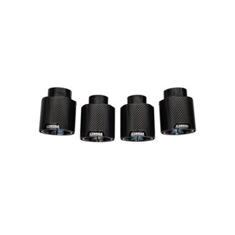 Corsa 20-25 Chevrolet Corvette C8 RWD 4.5in Carbon Fiber Black PVD Tip Kit (For Corsa Exhaust Only)
