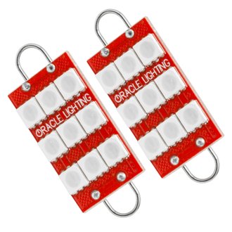 44mm 6 LED 3 Chip, Loop Festoon Bulbs, Red, Pair