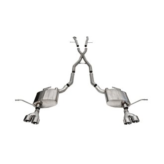 Corsa 2014-2021 Jeep Grand Cherokee Xtreme 2.5in Cat-Back Dual Rear Exit w/Twin 4in Polished Tips