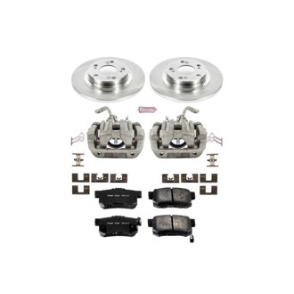 Oe Stock Replacement Low-Dust Ceramic Brake Pad, Rotor And Caliper Kit