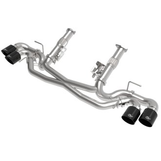 MACH Force-Xp 304 Stainless Steel Cat-Back Exhaust w/o Muffler Black (No NPP)